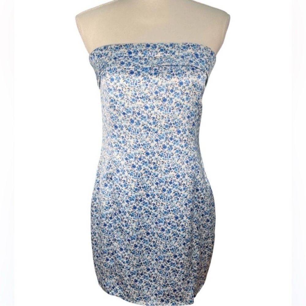 NWT Altar’d State Annalissy Floral Strapless Mini Dress Size Large - Picture 3 of 16